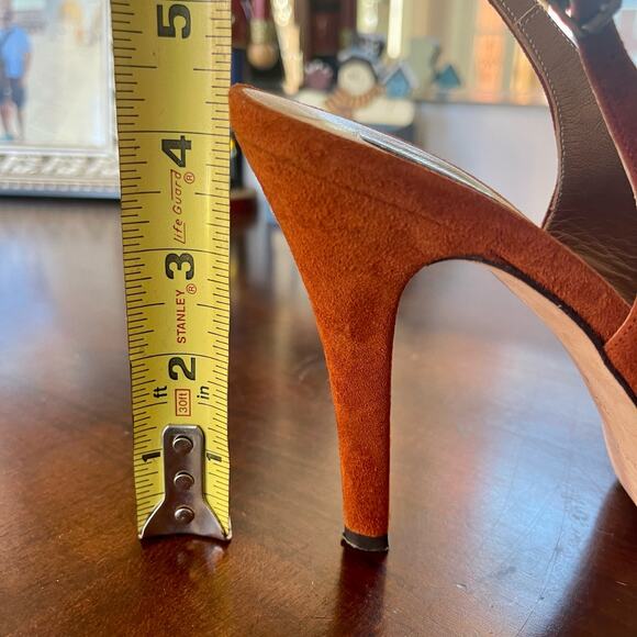 Claudia Ciuti Suede Slingback Platform Heels 8.5 - Picture 7 of 8